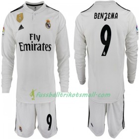 Fußballtrikots Real Madrid BENZEMA 11 Kinder 2018-2019 Langarm Heimtrikotsatz kaufen